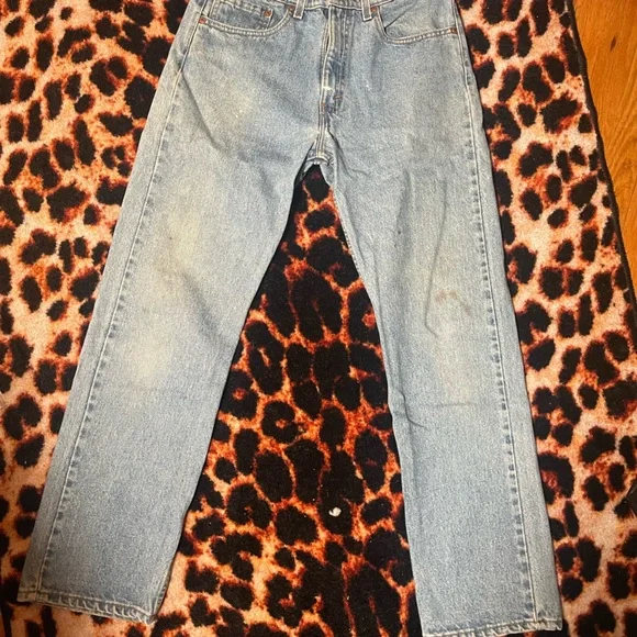 Levi's 505 regular fit straight leg April 1997 vintage jeans.